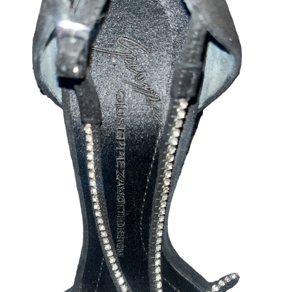 GIUSEPPE ZANOTTI Black Suede embellished Heels - Picture 9 of 10